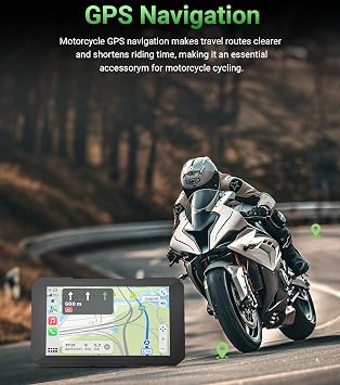 C3 Plus Motorcycle Carplay, 5-inch HD Touchscreen, Real-Time TPMS,GPS Navigation System Compatible with Apple CarPlay & Android Auto, IP67 Waterproof, Support Siri (for CarPlay only)