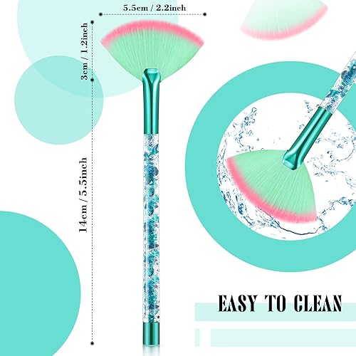 Miniatura 43 de Nuenen 12 cepillos faciales suaves para abanicos, aplicadores de ácido para barro, crema, rubor, maquillaje, cáscara, glicólico, multiuso