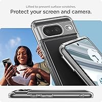 Vista 7 de Spigen Funda para Pixel 8, ultra híbrida [antiamarilleo] [sin anillo magnético] - transparente