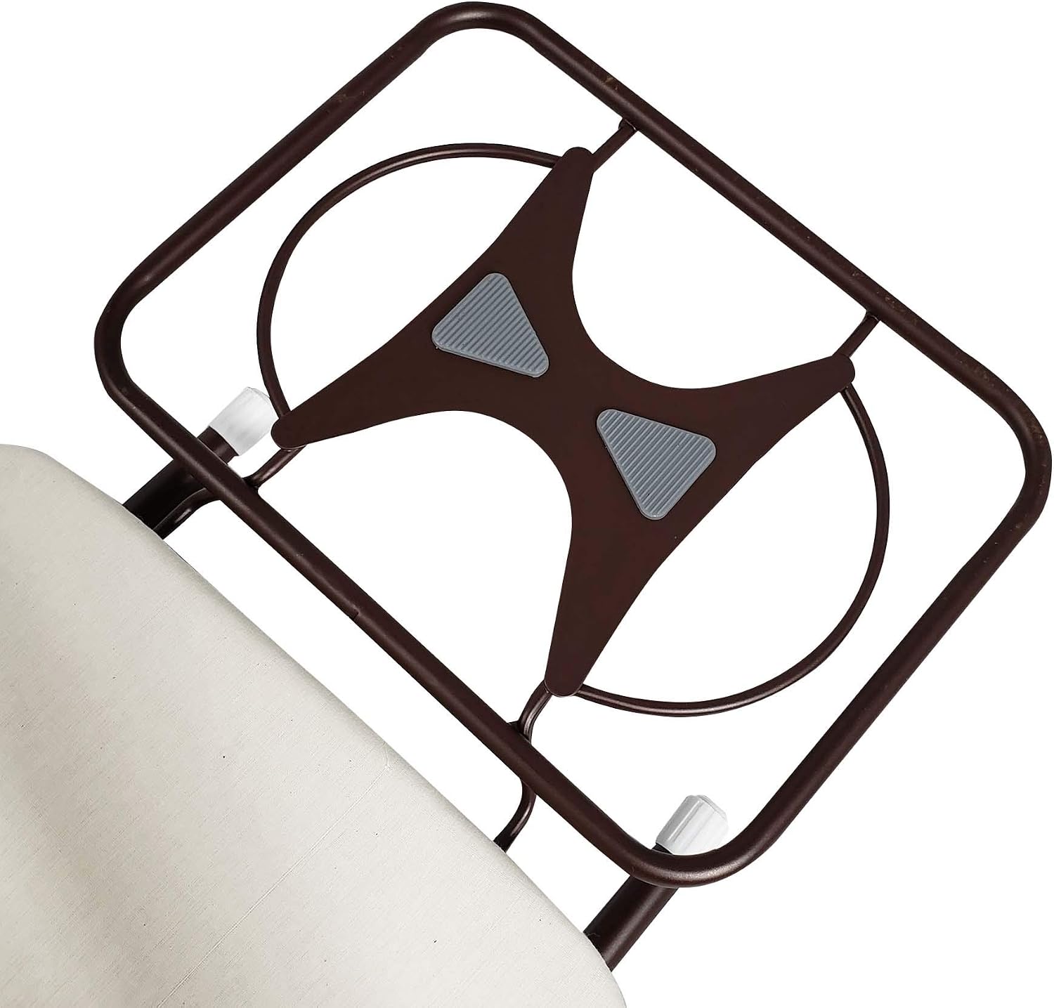 Homz Deluxe Tabletop Compact Ironing Board with Iron Rest, Natural Cotton Cover and Silver Metal Legs