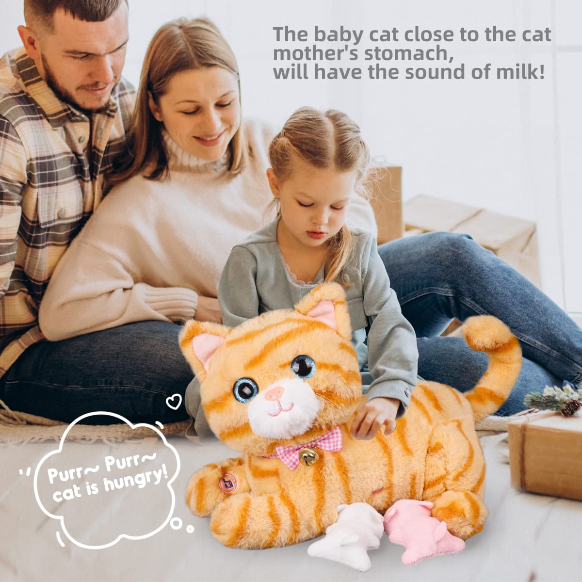 Amazon.co.jp: ぬいぐるみ 猫 おもちゃ 授乳 ぬいぐるみセット 歌う