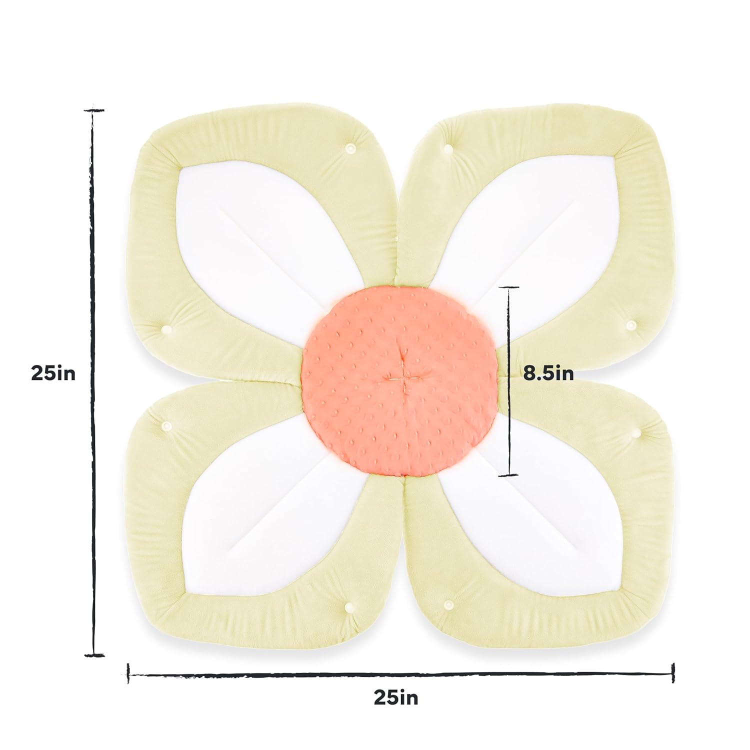 Blooming Baby ColorBloom Baby Bath Seat for Sink - Temperature-Sensing Color-Changing Fabric, Plush Lotus Bath Cushion, Fits Most Sinks, Machine Washable, Newborn Bath Support (0–6 Months)