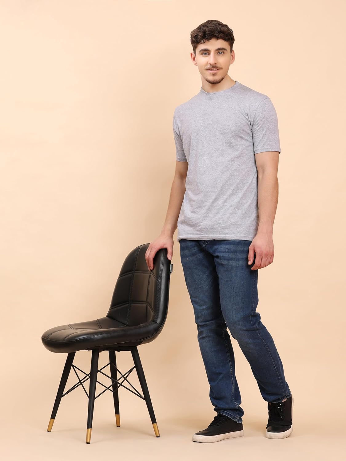 Men’s 100% Cotton Round Neck T-Shirt -Soft & Breathable Casual Summer Tee Shirt - Image 3