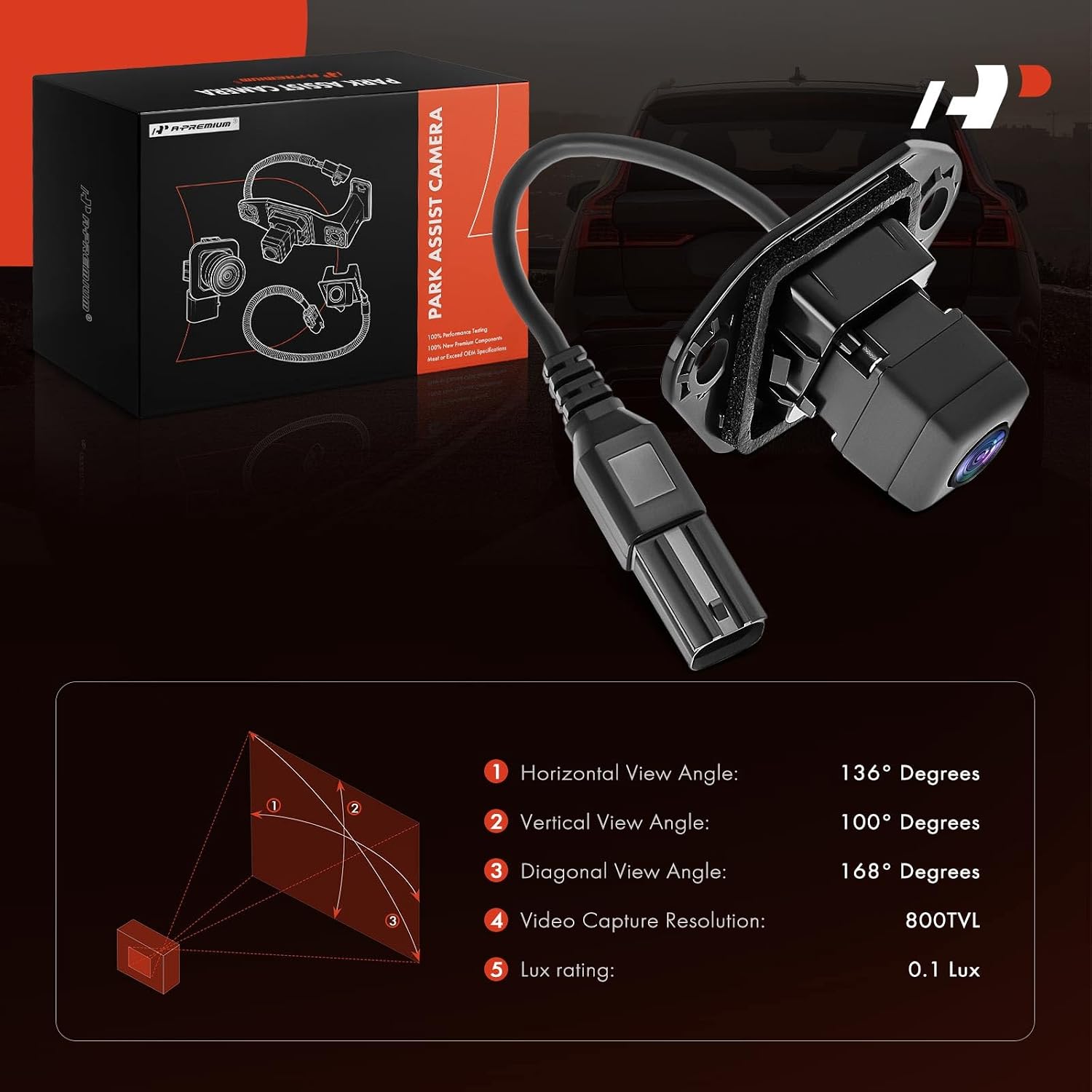 A-Premium Rear View Backup Camera Compatible with Toyota image 2