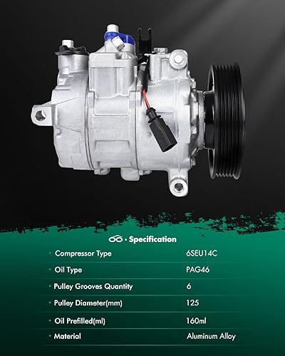 Vista 353 de SCITOO Compresor de CA apto para H-onda Prelude 2.2L 2001 para H-onda Civic para A-cura EL 1.7L 1997 1998 1999 2000 2001