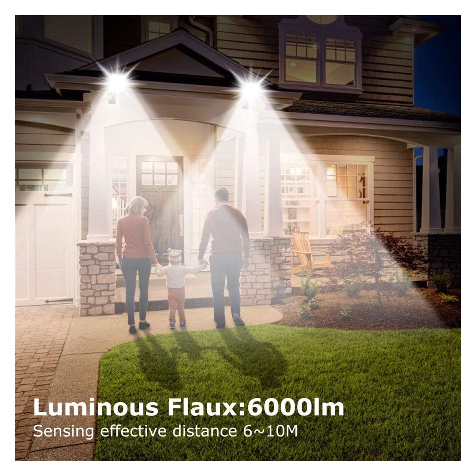Zewnętrzna lampa solarna, 6000 watów 108 ledsolar światła uliczne zewnętrzne wodoodporne IP67 wodoodporny pilot czujnik ruchu PIR lampa słoneczna do ogrodu bezpieczeństwo ścienne światło