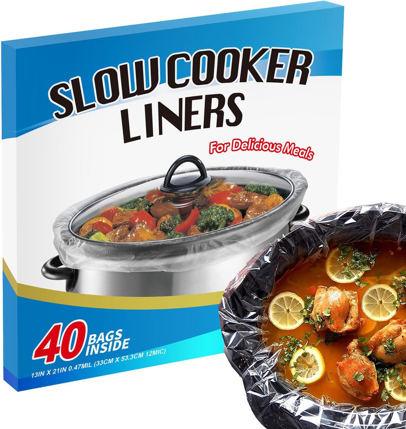 ECOOPTS Slow Cooker Liners (40 Liners), 13