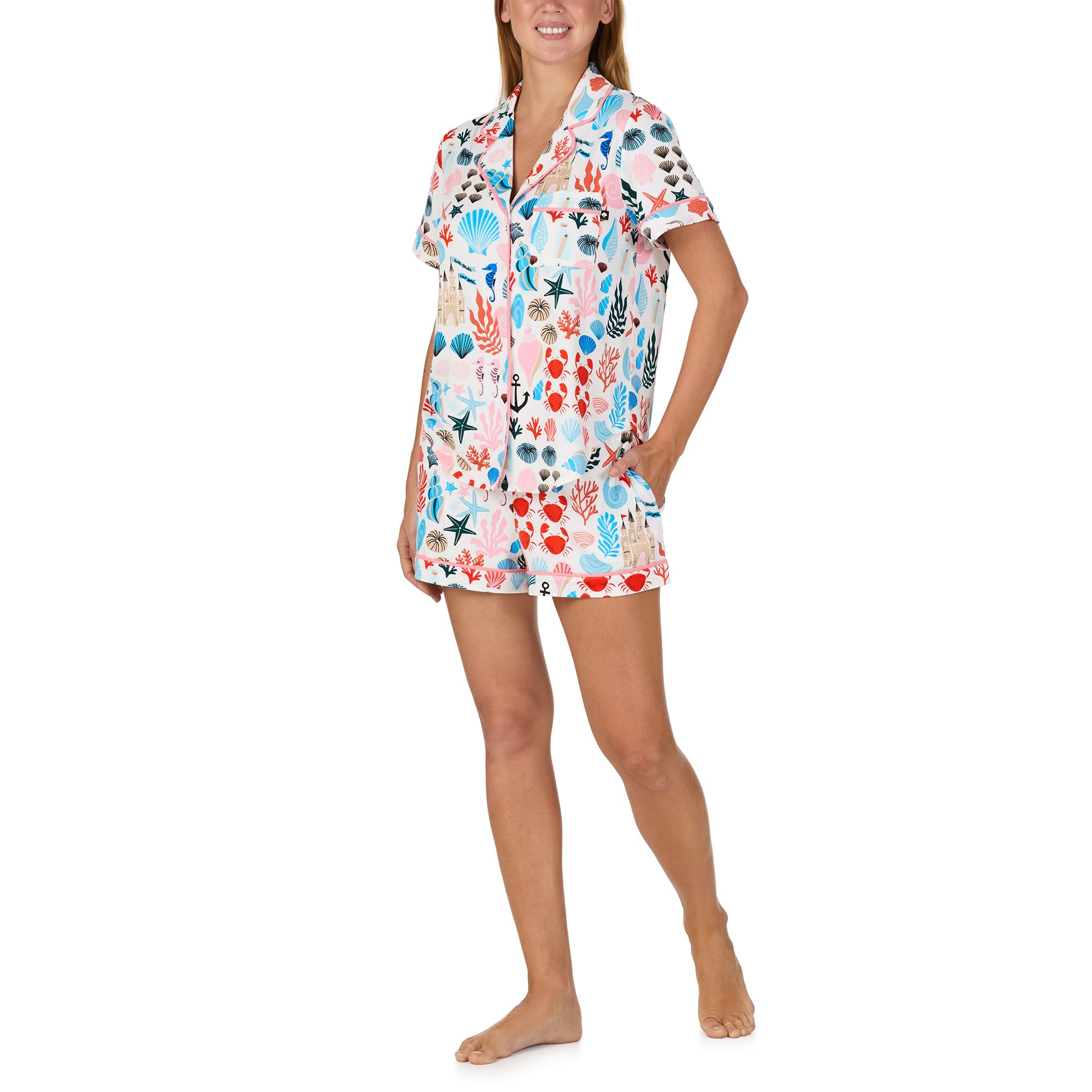 kate spade new york Short Sleeve Boxer PJ Set