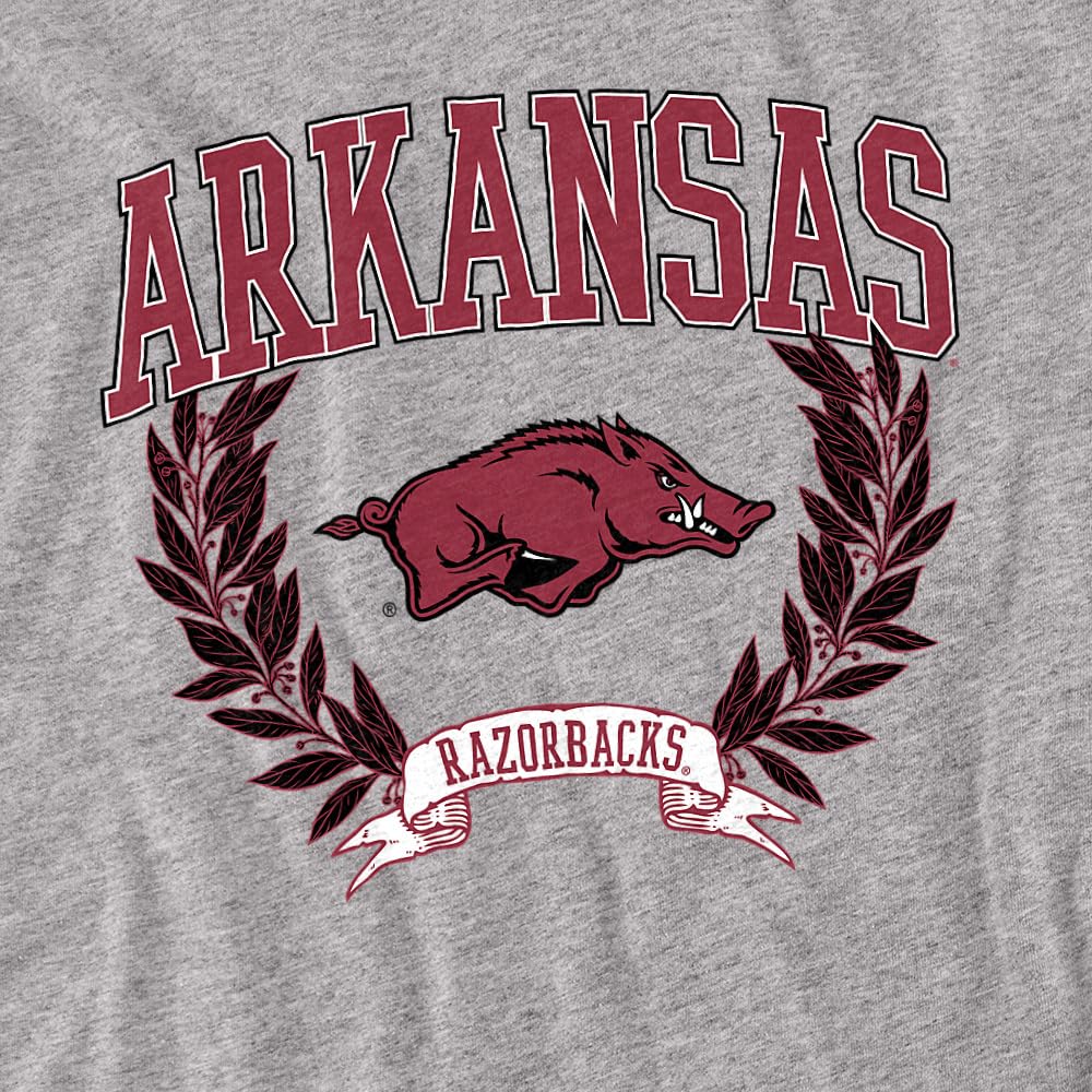 LOGOVISION University of Arkansas Laurels Dark Unisex Infant Snap Suit for Baby, Athletic Heather, X-Large