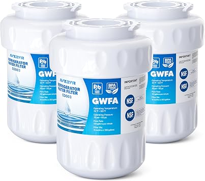 RWF0600A Fit for MWF/MWFP GE Water Filter, GWF, GSE25GSHECSS 3packs