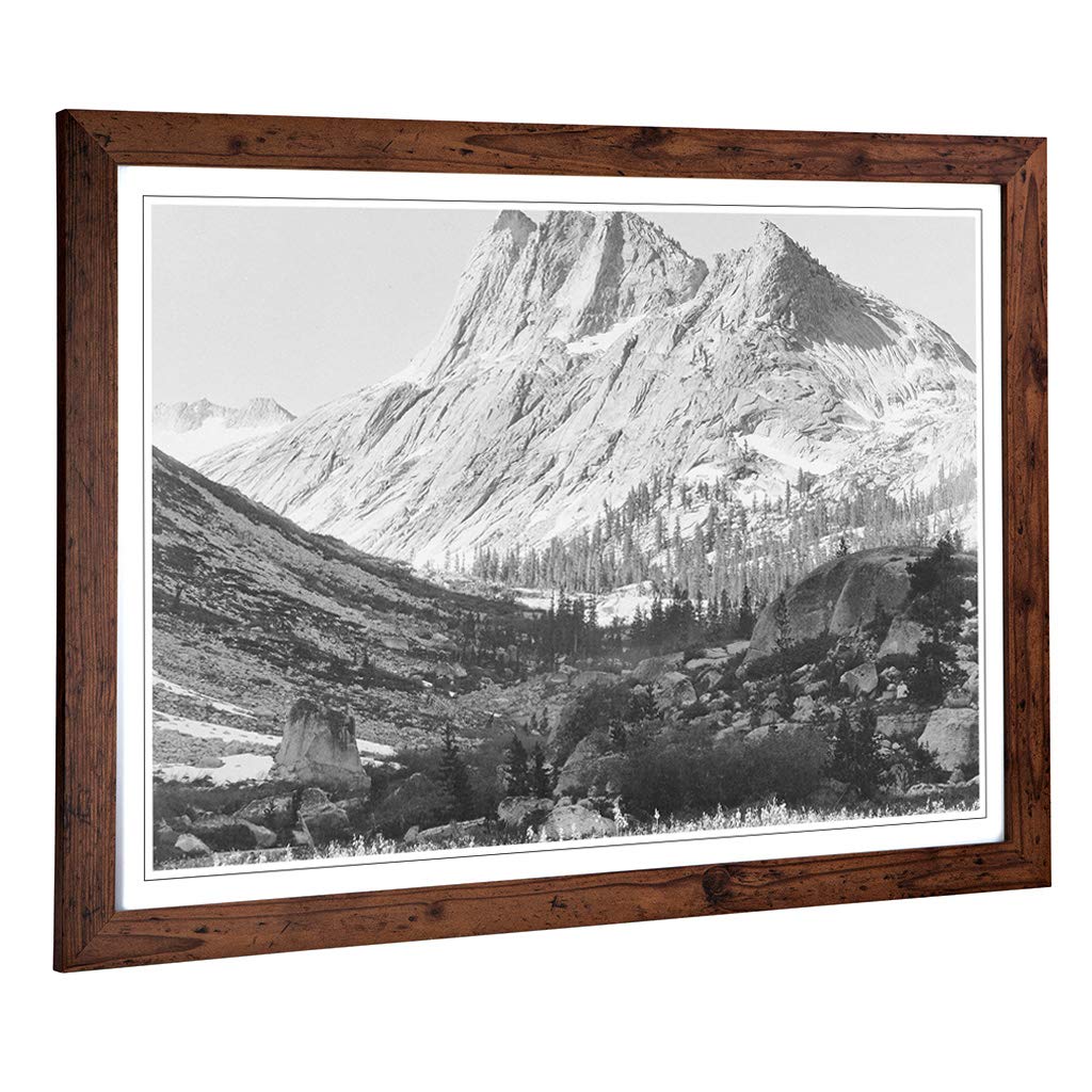Big Box Art Framed Print of Ansel Adams Boaring Kings River Canyon Design | Wall Art Picture| Home Decor for Kitchen, Living Room, Bedroom, Hallway, Walnut, A2 / 24.5x18 Inch / 62x45cm
