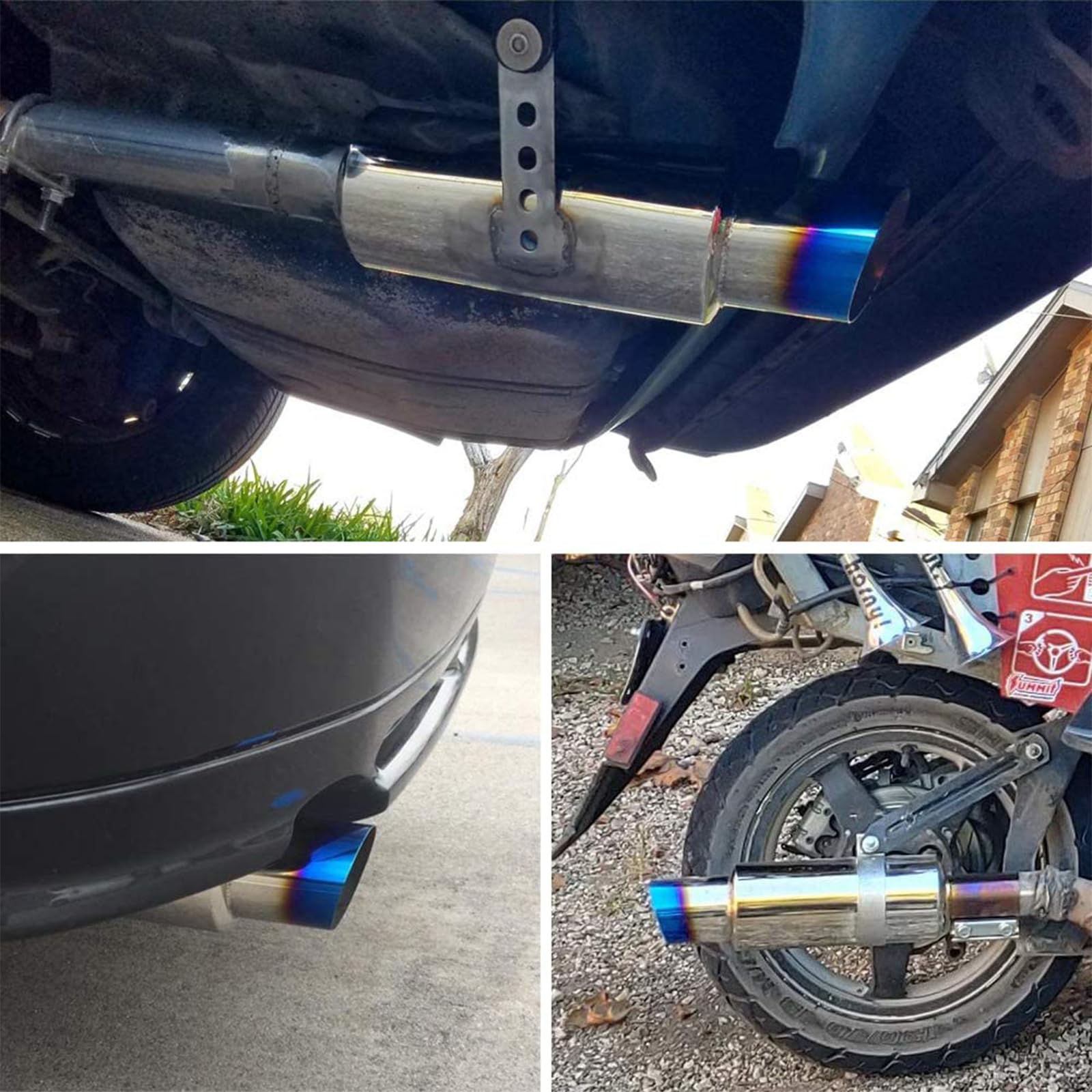 Exhaust Cutter Krtopo 2.5 Inch (63MM) Inlet Exhaust Muffler Silencer