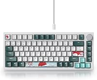 SOLIDEE 75% Vezetékes Mechanikus Gamer Billentyűzet, Hot-swap, RGB Háttérvilágítás, Gasket Szerkezet, TKL 82 Gombos, Forgógombbal (Forest) 8