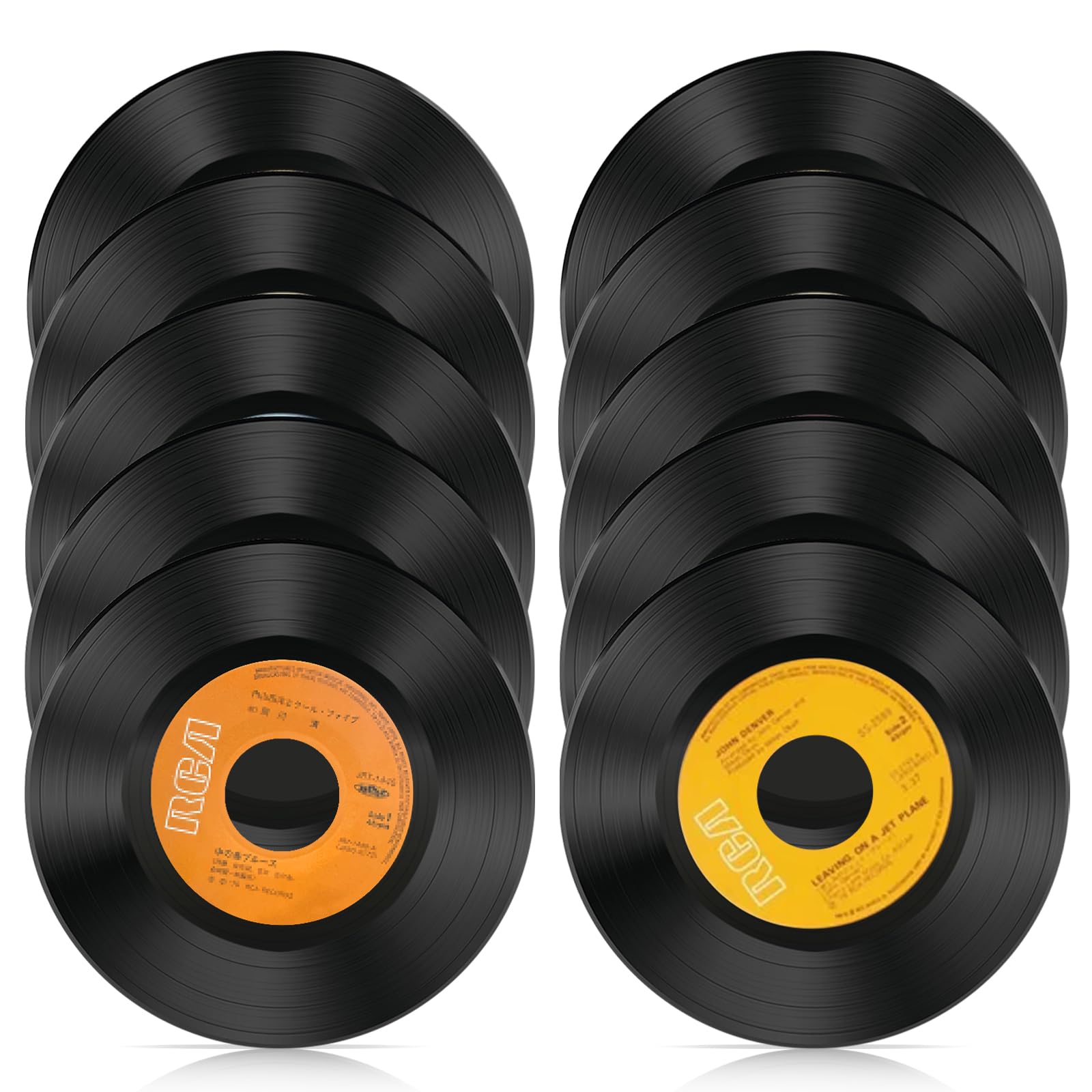 Amazon.co.jp: Leptetek 10個 本物の7インチビニールレコード クラフト