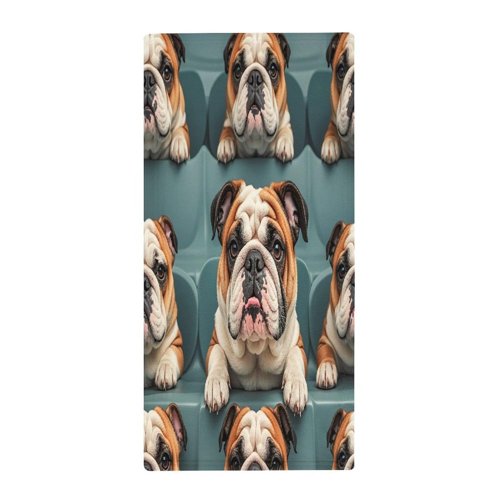 FekiLoot Funny English Bulldog Bath Towel Super Soft Highly Absorbent Bath Towel Fashion Quick Drying Bathroom Towel Soft Large Fingertip Towels for Bathroom Gym Travel Camp Pool
