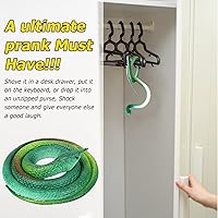 Vista 7 de Serpientes de goma para mantener alejados a los pájaros, 4 piezas de serpiente de goma falsa realista para accesorios de jardín para asustar a