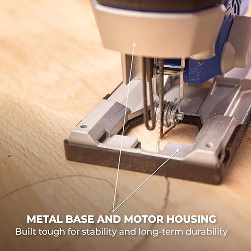 Miniatura 5 de Kreg Sierra Caladora de Agarre de Barril con Impulso Iónico de 20V - Inalámbrica, Compacta y Ergonómica - Corte de Precisión - Velocidad Variable de