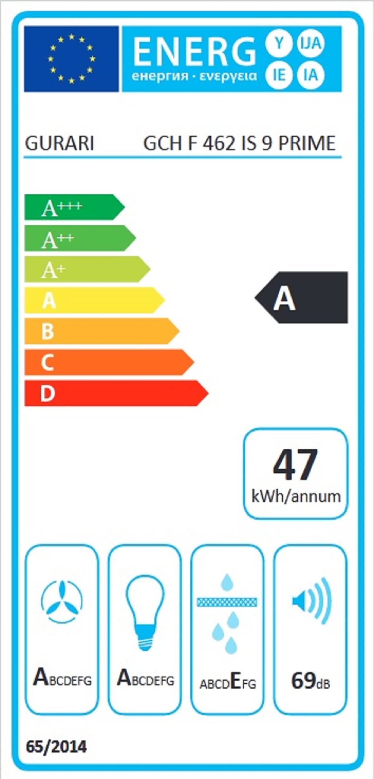 Gurari Campana de pared 462 IS 9 Pr, campana extractora de acero inoxidable 90 cm/panel de cristal negro/succión, 1000 m³/h, 3 niveles/campana extractora/campana extractora de aire viciado