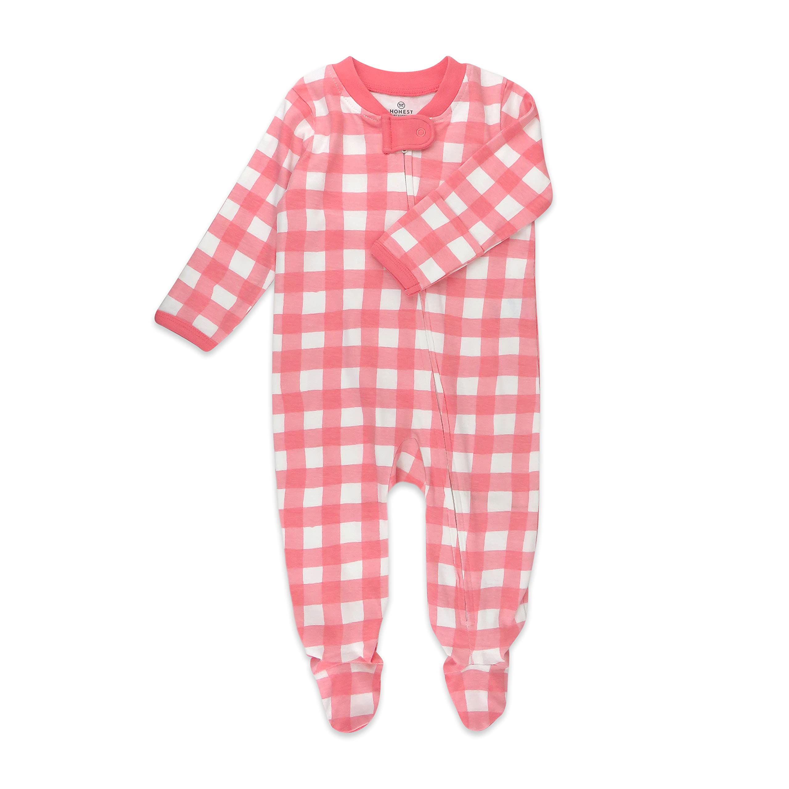 HonestBaby baby-girls Sleep & Play Footed One-piece Pajama Sleeper 100% Organic Cotton, Baby Girls