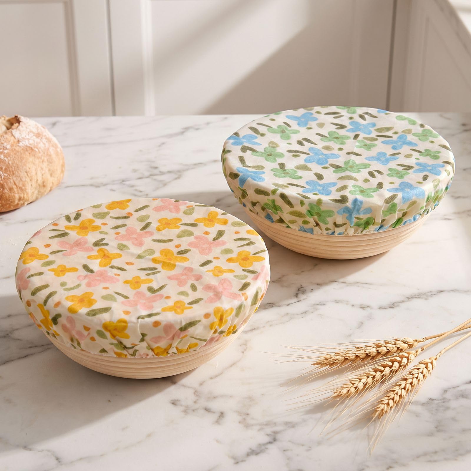 Reusable Beeswax Bowl Covers for Sourdough Bread Proofing, 10 Inch 2 Pack | Natural Beesw…