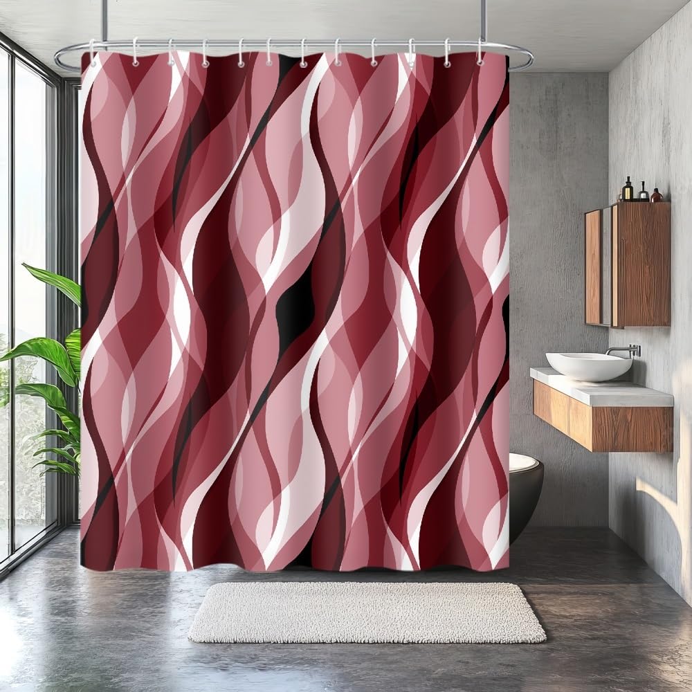 Uiiooazy Red Shower Curtain - Image 4