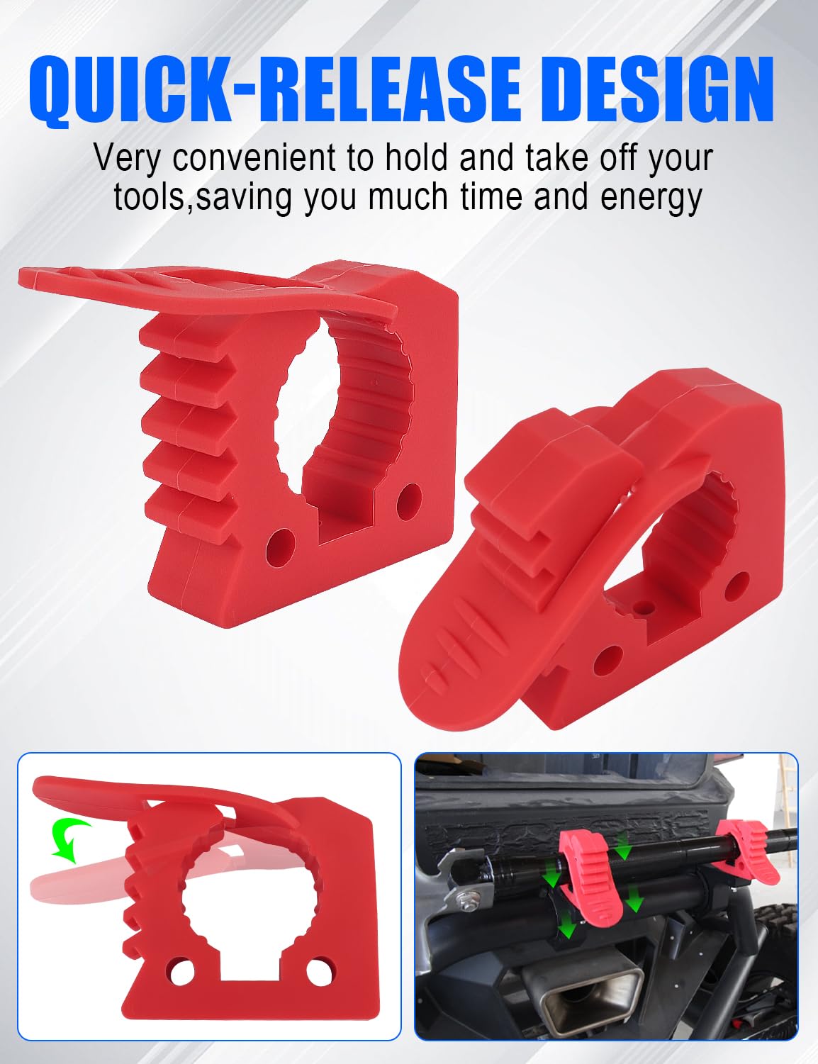 4 PCS Shovel Holders for 1-1/5 inch to 1-1/2 inch Tools, Red — Amazon image 8
