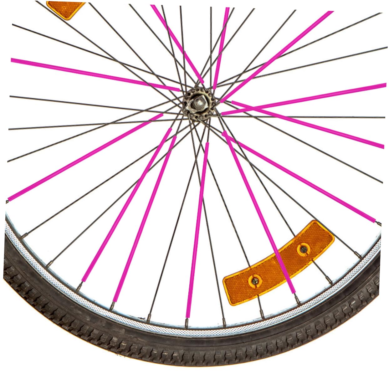 Totority Mountain Bike Wheel Spoke Protectors Bike Wheel Tape Reflective Strip Plastic Enhance Visibility