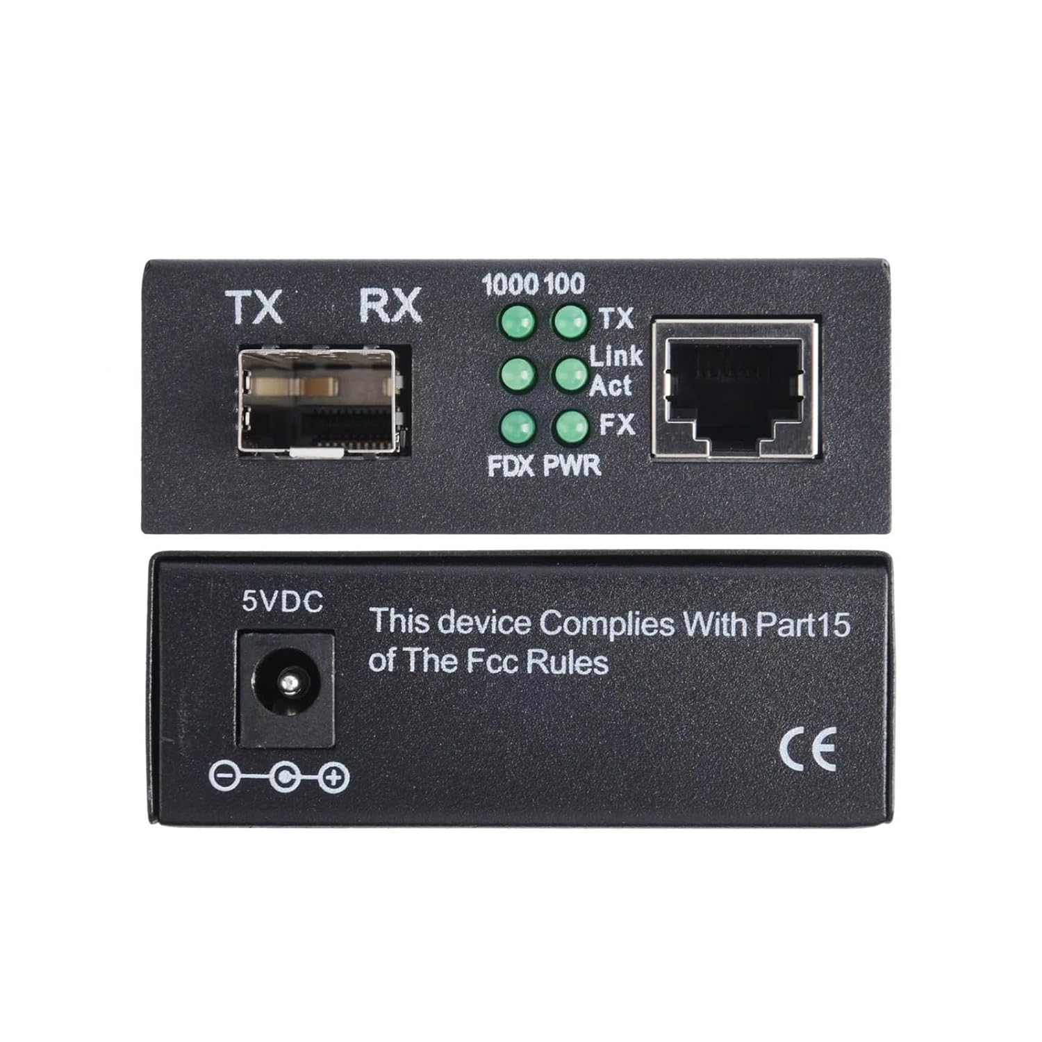 Gigabit SFP Media Converter 1 SFP to 1 RJ45 Transceiver 10/100/1000M Fiber Optic Switch(1PCS)