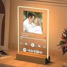Personalized Spotify Plate with Photo, Personalized Spotify Lamp with Light, Custom Spotify Box, Original Personalized Gifts for Couples - 22x15cm