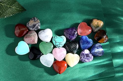 Miniatura 2 de QINJIEJIE 10 piezas de cristales de corazón gruesos, cristales y piedras curativas, cristales a granel, regalos para mujeres, Piedra
