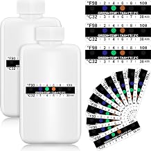 Patelai 12 Pcs Urine Test Complete Kit Include 2 Translucent Portable Travel Bottles,10 Adhesive Temperature Test Strips Human Urine Practice Kit for Synthetic Fake Pee(Classic Style)