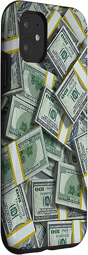 Miniatura 3 de iPhone 11 Pile Money Finance Currency 100 Dollar Stacks Bills Success Case