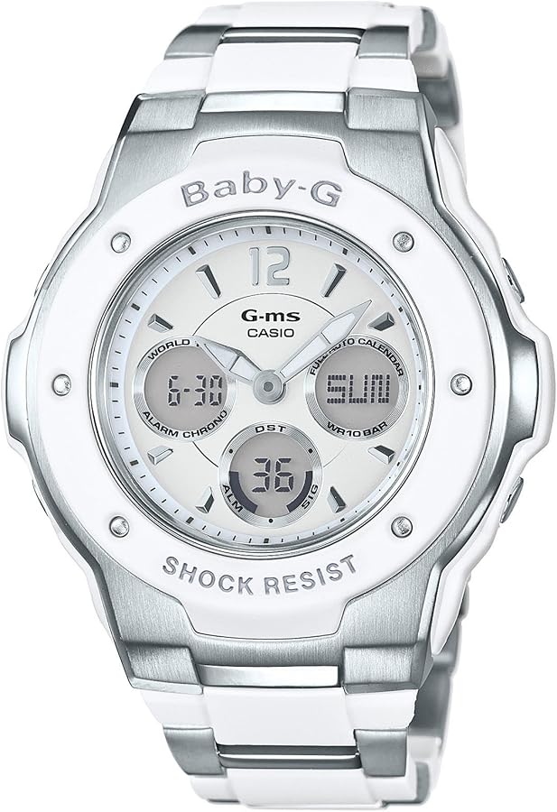 Amazon.co.jp: [カシオ] 腕時計 ベビージー MSG-300C-7B3JF ホワイト