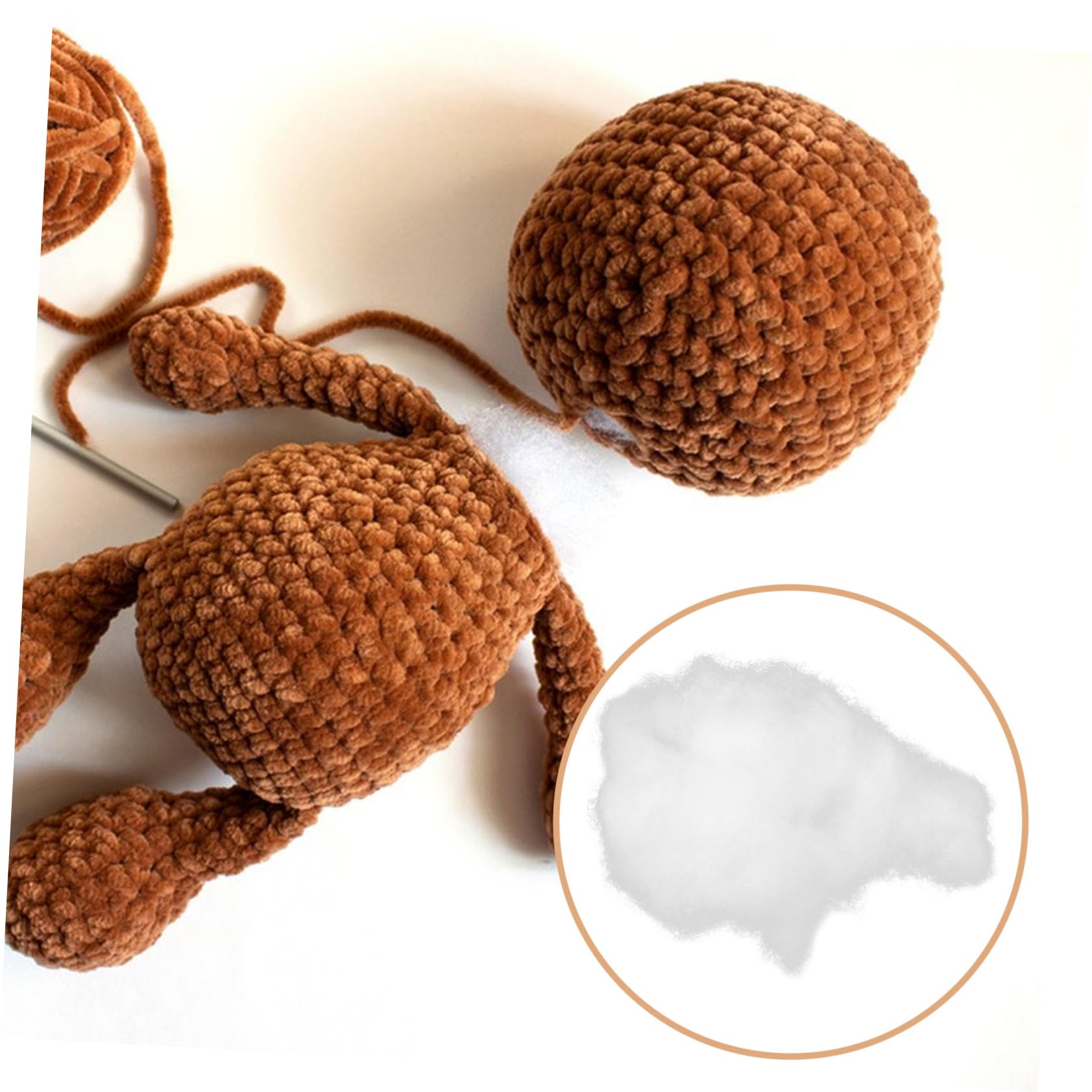 FRCOLOR Relleno de Fibra de Poliéster de Alta Resiliencia, 1 Bolsa 500 G | Blanco, para Cojines y Muñecos, Fácil de Usar, para Aulas y Proyectos de Decoración DIY