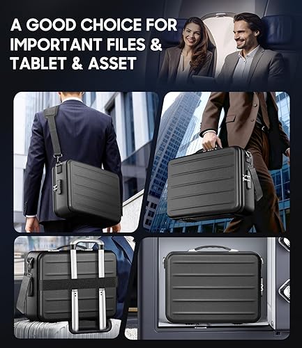 Vista 5 de Caja de Documentos Ignífuga con Cerradura, Caja de Seguridad de Carcasa Dura Ignífuga para Documentos del Hogar, Caja de Archivos Ignífuga Portátil