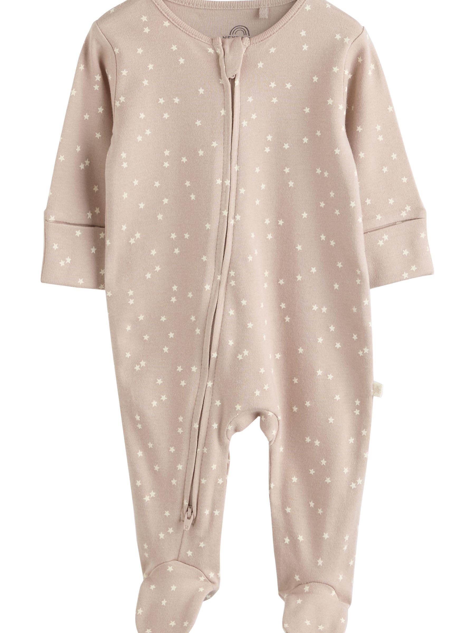 NEXT Noworodki unisex Zestaw 4 par śpioszków niemowlęcych z dwukierunkowym suwakiem