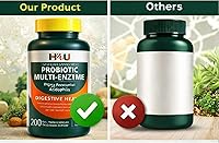 Vista 6 de H4U Probiotic Multi-Enzyme Digestive Enzymes Formula with Acidophilus Tablets for Digestive Health & Gut Support, Dietary Supplement, 200 Count