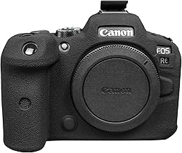 Rieibi Black Silicone Case for Canon EOS R6 R6 Mark II