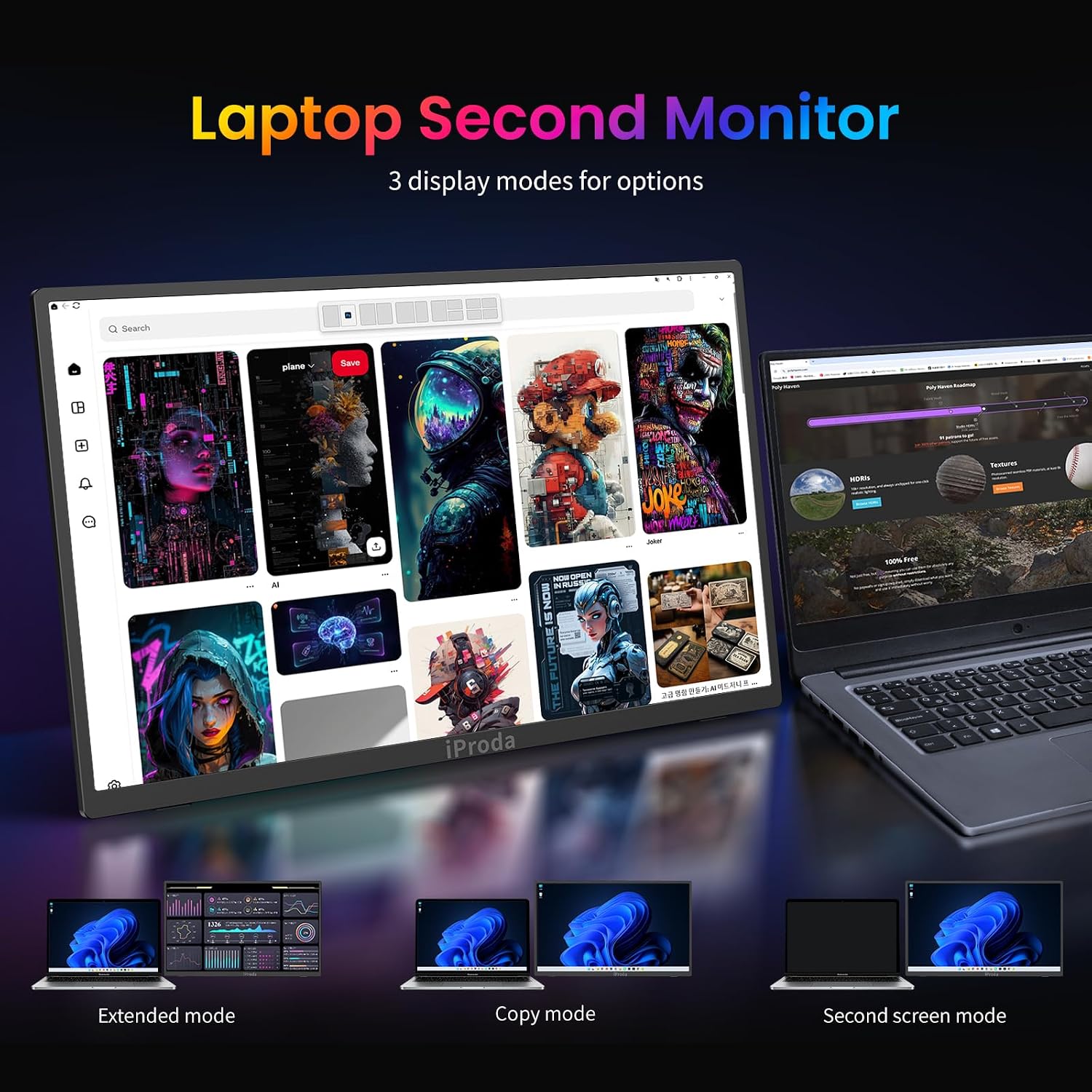 18.5 Inch Portable Monitor, HDMI USB-C Slim 120Hz Portable Gaming Monitor | 1080P FHD IPS FreeSync Large Portable Monitor for Laptop MacBook Pro Air, PC, Xbox, PS4/5 Travel Monitor with Kickstand 5 71zhyjPITLL. AC SL1500