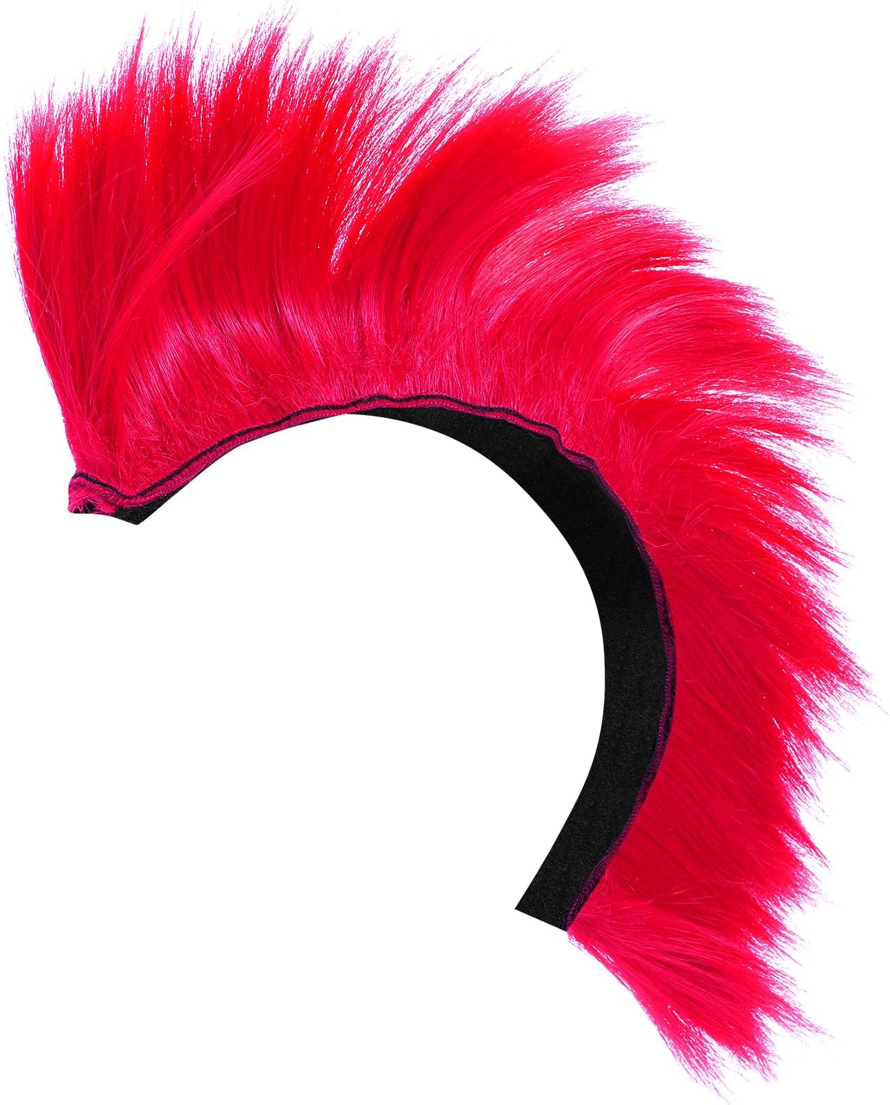 Pink Mohawk Wig Helmet Hair Extension for Men Cosplay Parties