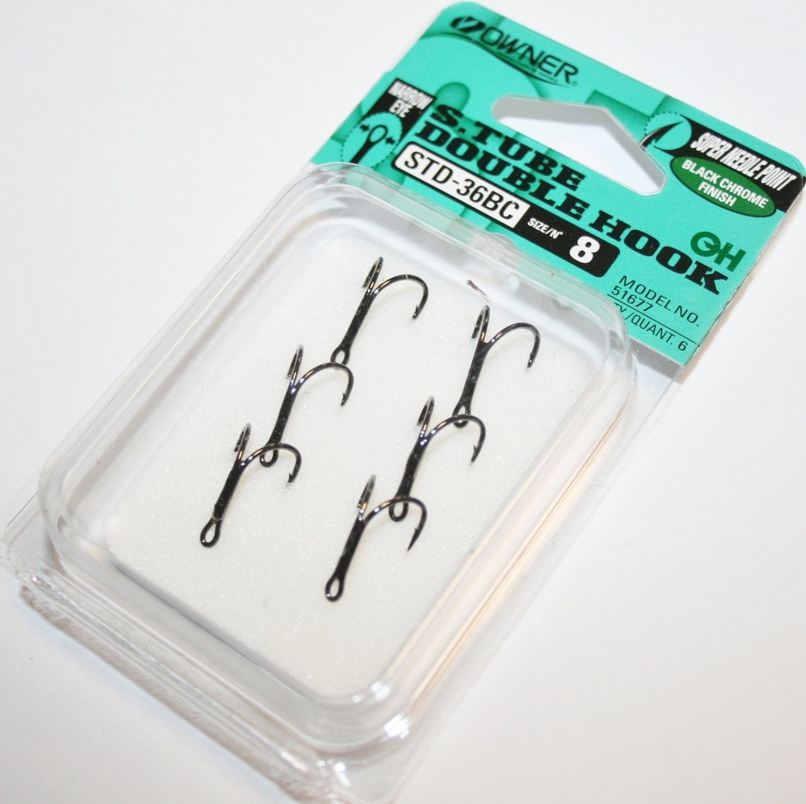 Owner Salmon Tube Fly Double STD-36BC hooks sz 8