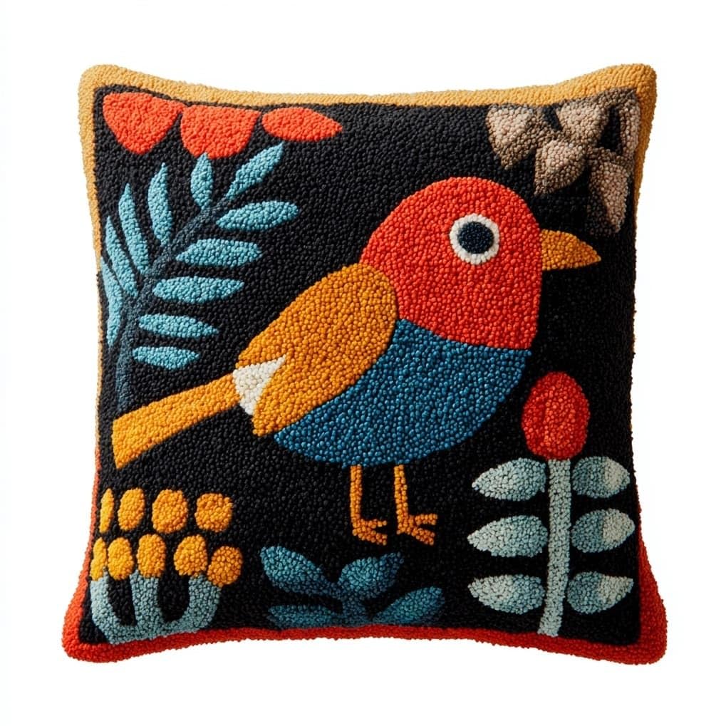 AxiangziK Latch Hook Cushion Kit for Adults & Beginners,Cartoon Crow