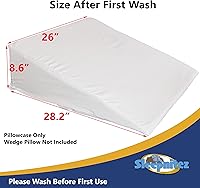 Vista 2 de Sleepnitez Funda de almohada de cuña para cama, color blanco, 100% algodón egipcio, funda de almohada de cuña para nuestra almohada de cuña de 8