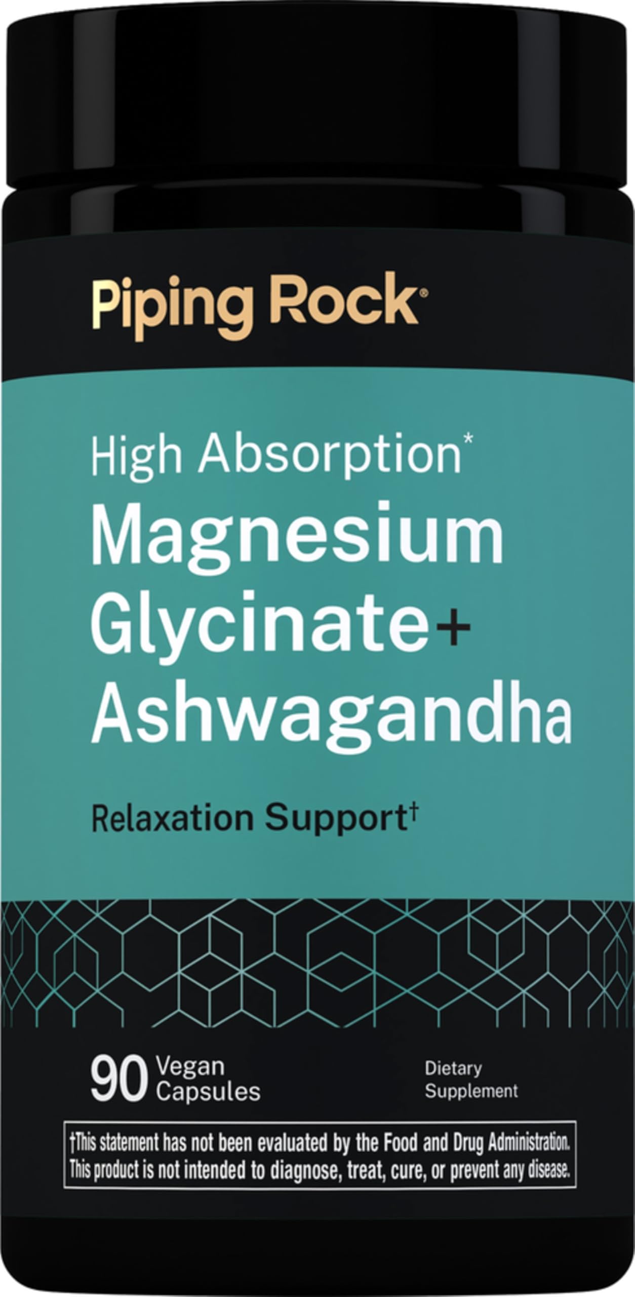Piping Rock Magnesium Glycinate & Ashwagandha Complex Supplement
