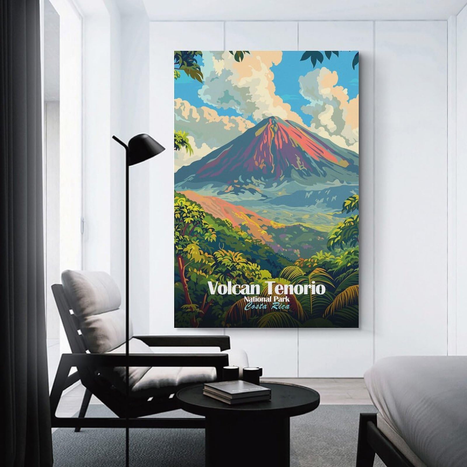 Junmoney Canvas Art Print Volcan Tenorio National Park, 24x36inch(60x90cm), for Office, Study Or Home Workspace, Decorative Artwork for Productive Spaces