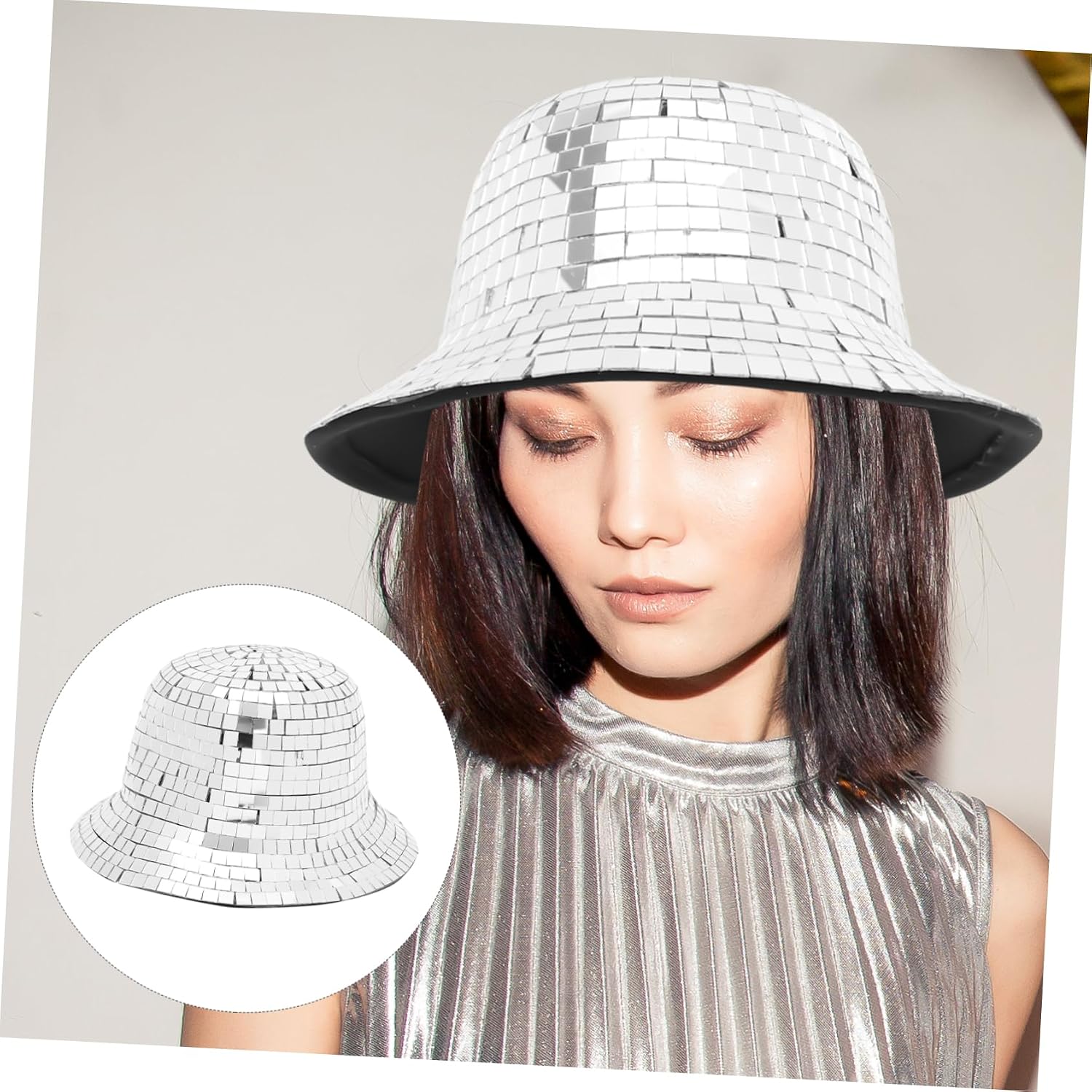 Hat Rhinestones Sparkly Western Party Cap for Women Breathable Bucket Hat for Festivals Birthdays and Photo Shoots Fashionable Accessory