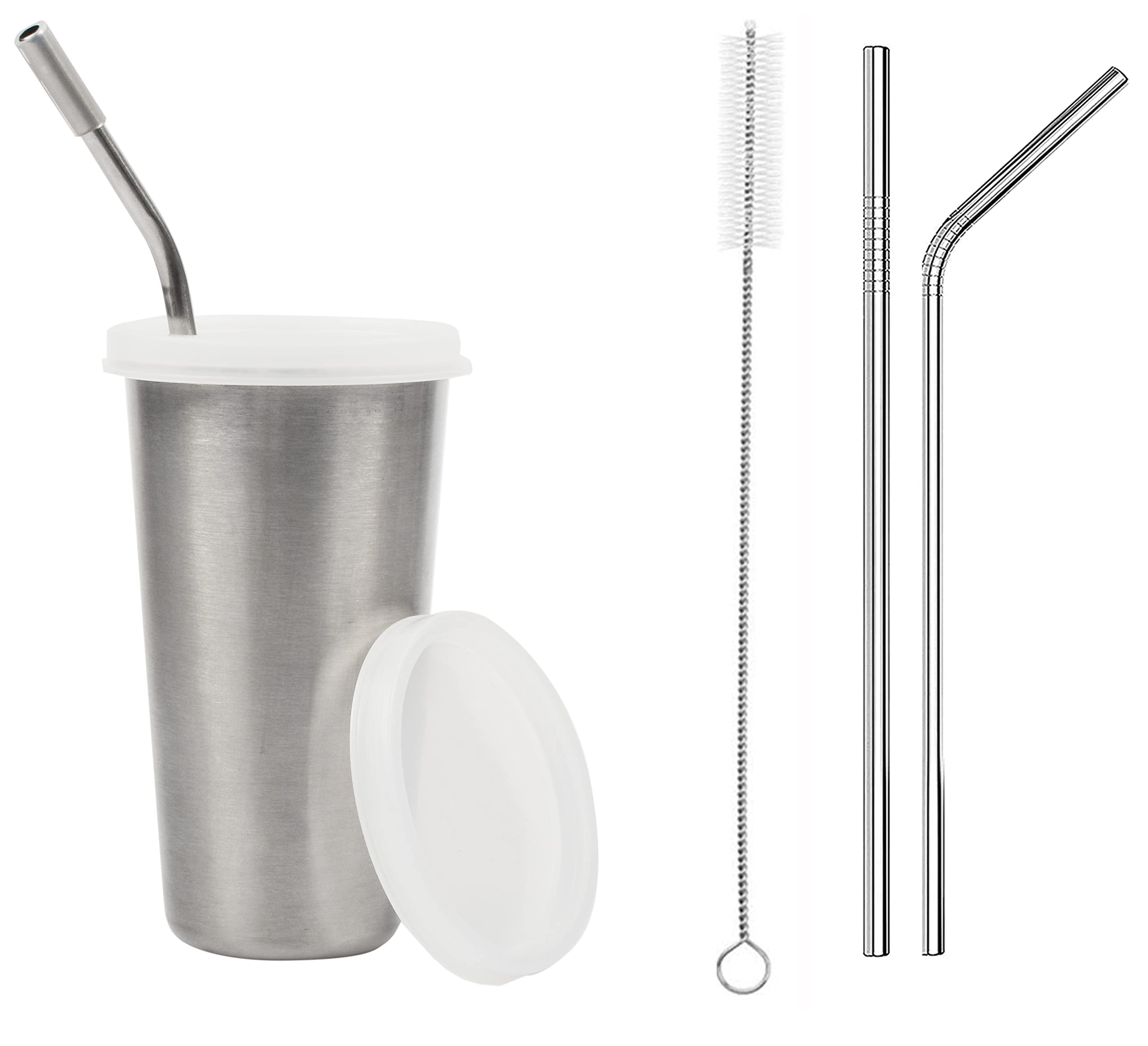 PARABRAHMA Stainless Steel Sipper for Kids with Straw Glass for Kids Milk Tumbler with Straw and Lid Sippy Cup with Gum Protection for Kids (300 ml, 1-4 Years) (STR GLS 111 Silver)-image-43