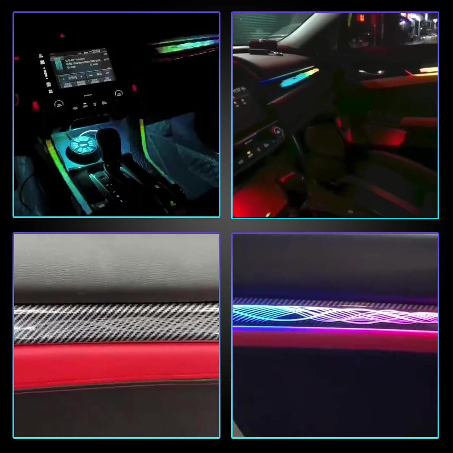 Ambient Lighting Kit,for Honda Civic2016-2021,APP Control,Colorful