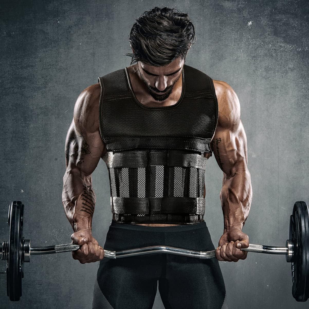 VANZACK 10pcs Weighted Steel Plates for Vest Exercise Plates Running Rucking Vest Strips