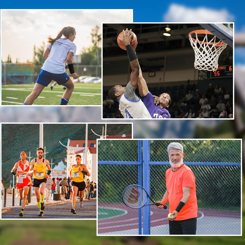 6 Fasce Polso Tergisudore - Assorbenti Per Sport, Fitness, Basket E Tennis
